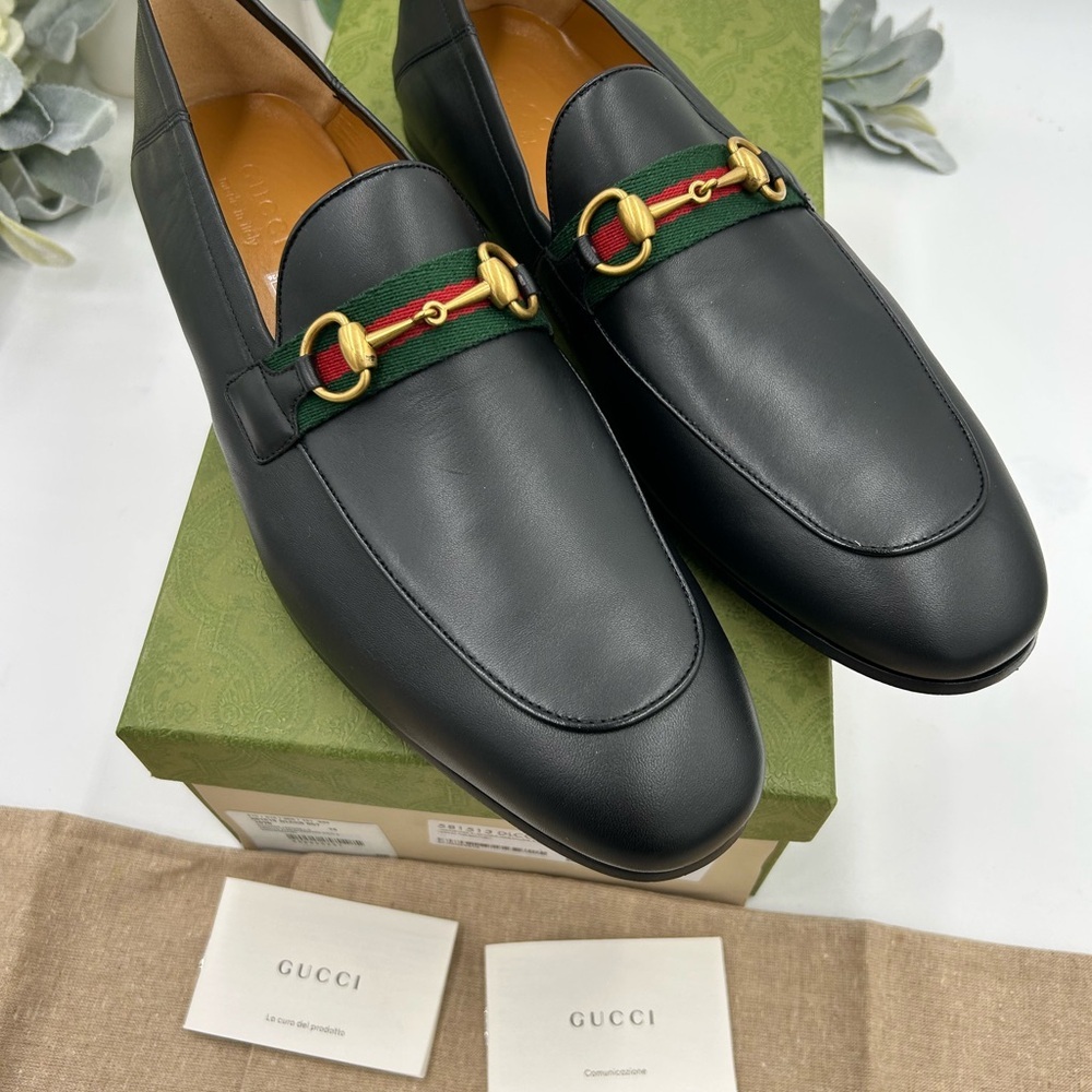 Men's Gucci JORDAAN horse bit loafers size 13 made in Italy
